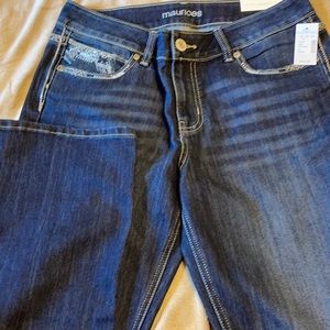 Dark blue slim boot cut jeans. Maurices brand